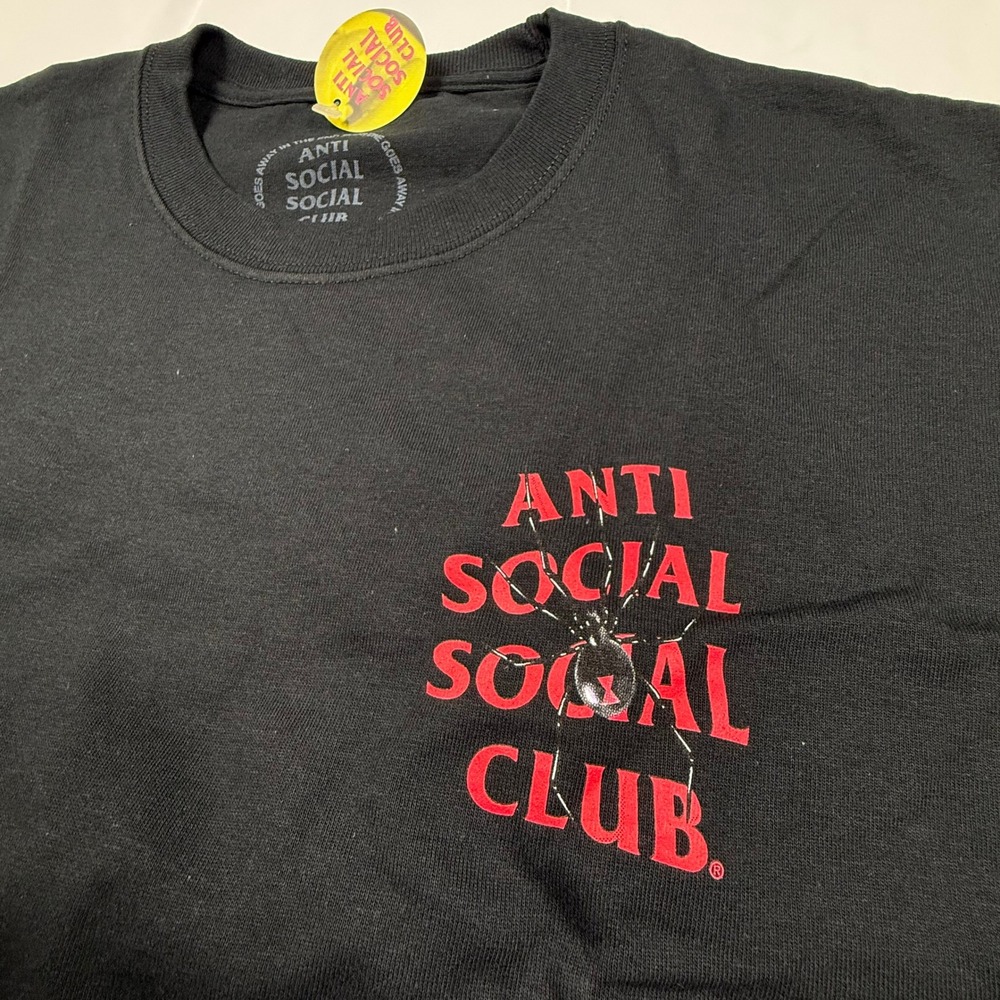 Anti Social Social Club Bitter Tee Black Red Spider Logo Graphic T-Shirt 2XL NEW - Picture 4 of 8